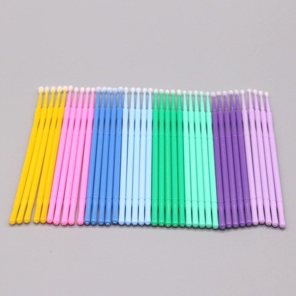 Eyelash Extension Look - 100pcs/lote Micro Escovas para Maquiagem, Escovas