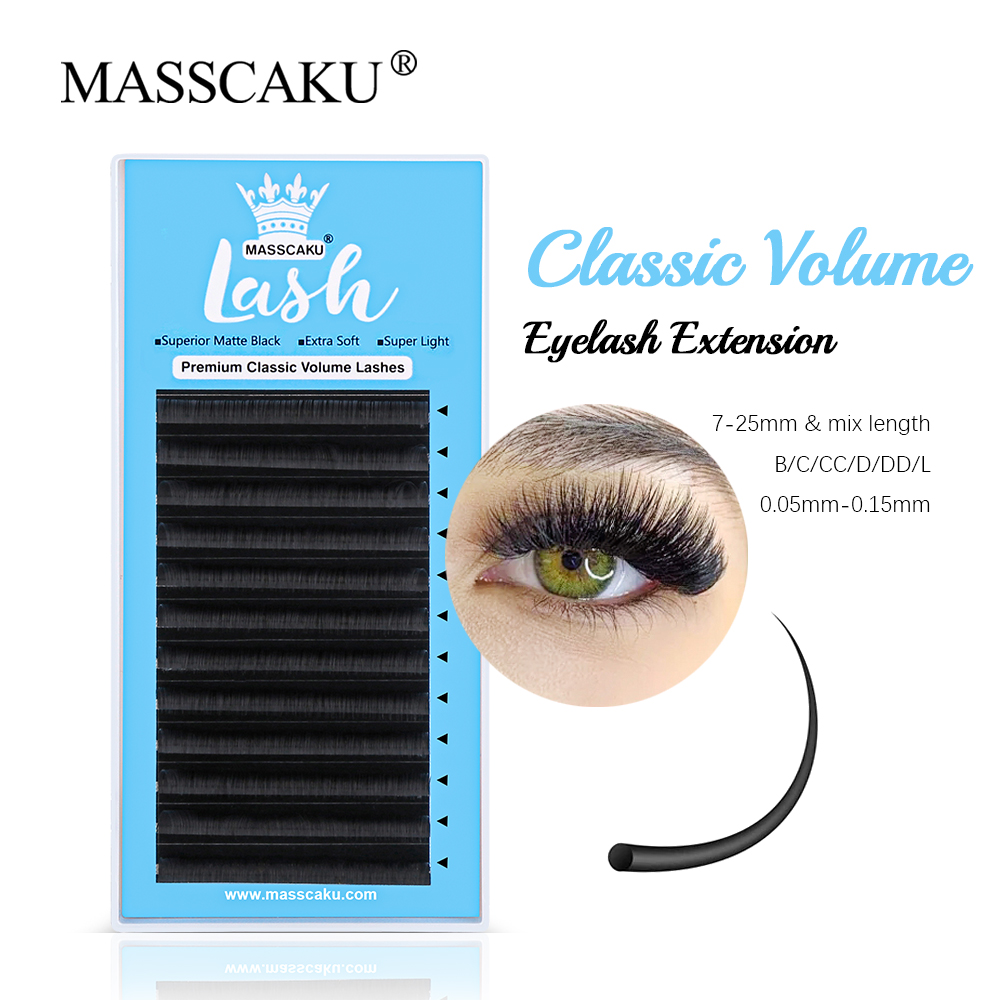 Eyelash Extension Russian - MASSCAKU-Classic Regular Eyelash Extension, Individual Natural